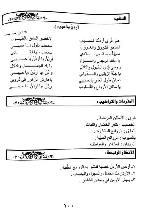 Mzc4NzM2MQ3636شرح قصيدة اردن يا حبيبي مادة اللغة العربية للصف السادس الفصل الاول 2019